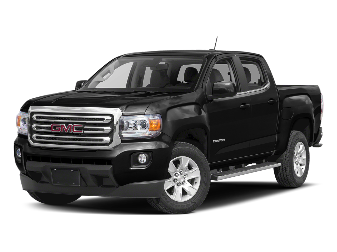 2017 GMC Canyon 4WD SLE in Onyx Black — front three-quarter view