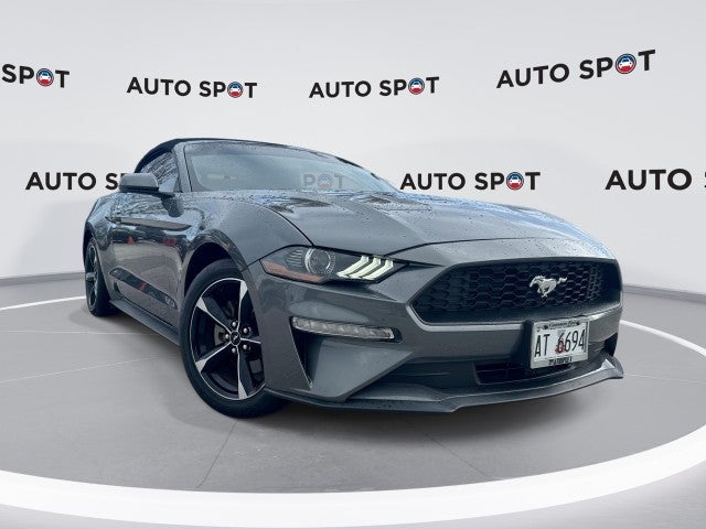 2022 Ford Mustang EcoBoost in Gray — front three-quarter view