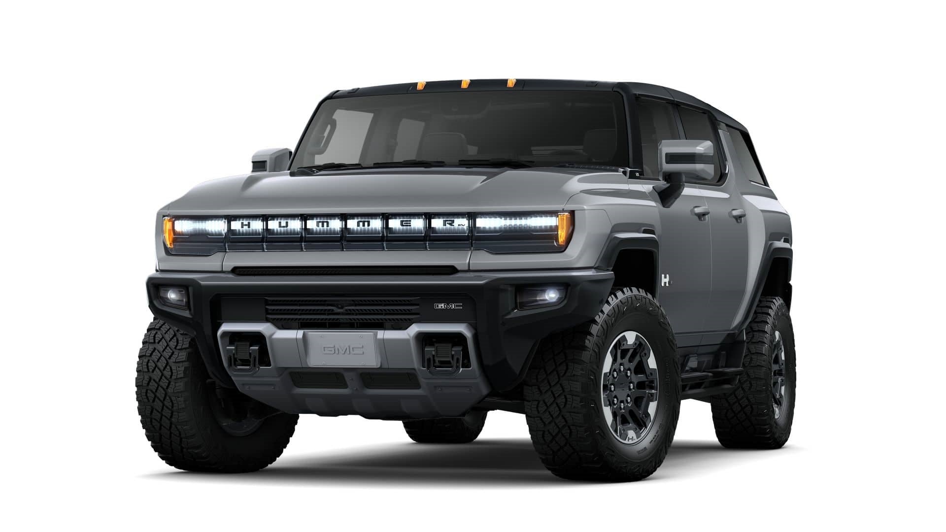 2024 GMC HUMMER EV SUV 2X in Meteorite Metallic (Grey) — front three-quarter view