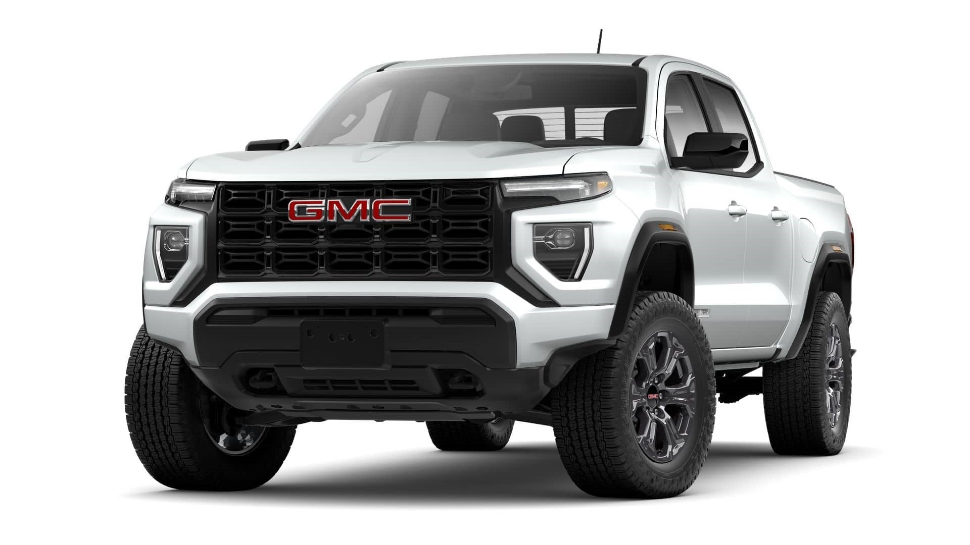 2025 GMC Canyon Elevation in Summit White — front three-quarter view