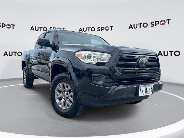 2018 Toyota Tacoma SR in Black — front three-quarter view