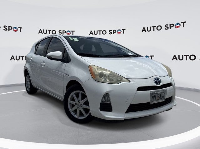 2013 Toyota Prius c One in White — front three-quarter view